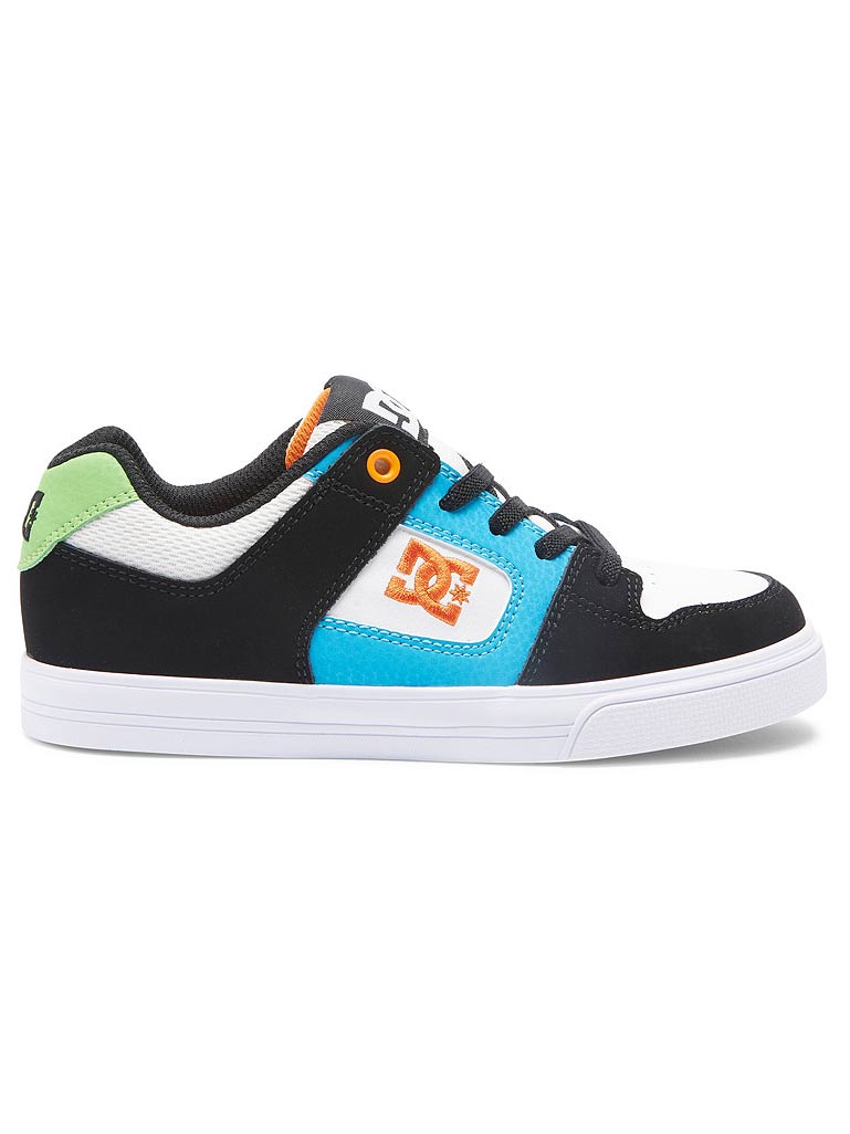 DC Shoes Pure Elastic White/Black/Blue Children's Sneakers