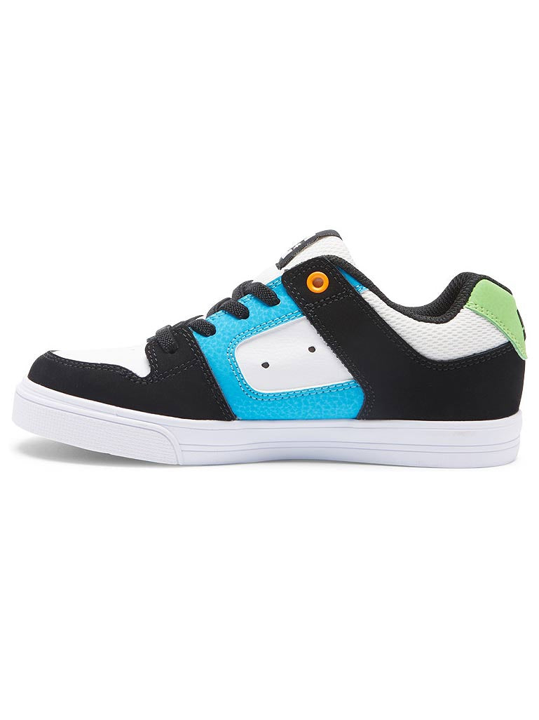 DC Shoes Pure Elastic White/Black/Blue Children's Sneakers