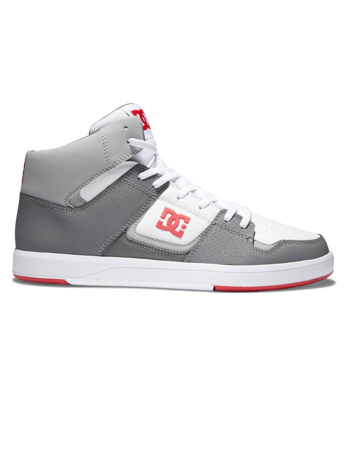 Dc Shoes Cure Hi Top White/grey/red | surfdevils.com