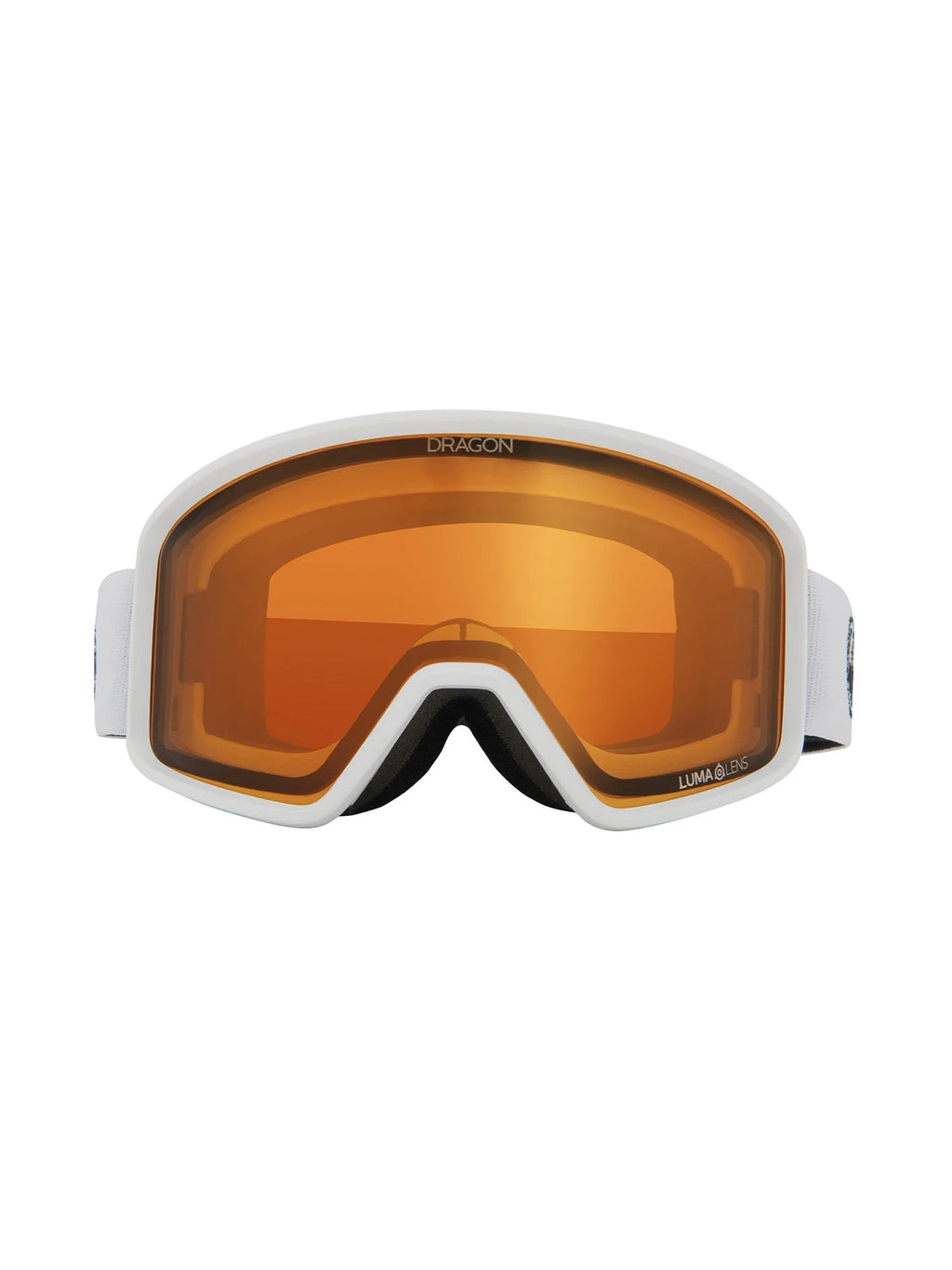 Dragon DXT OTG - White with Lumalens Amber Lens