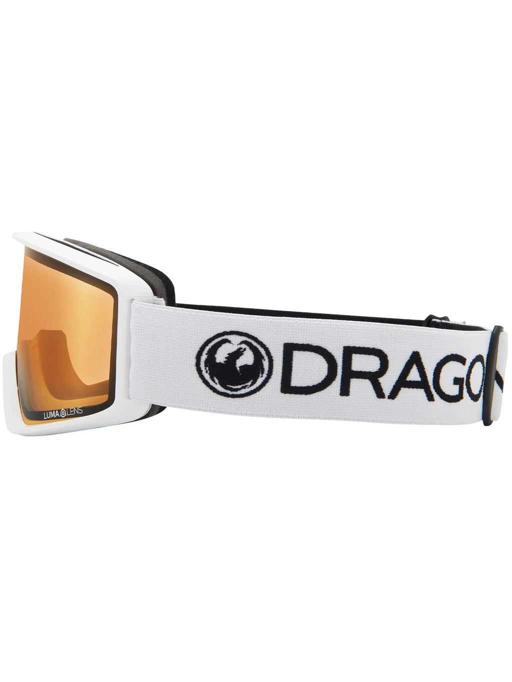 Dragon DXT OTG - White with Lumalens Amber Lens
