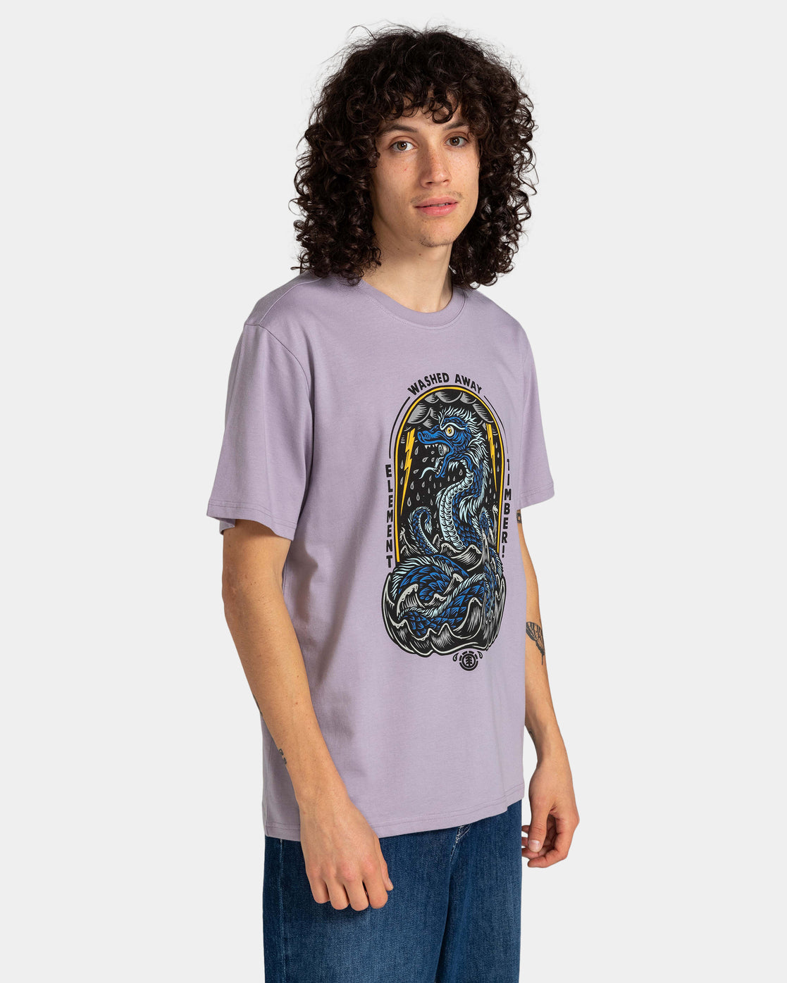 Element Skateboards x Timber From the deep Lavender Gray | Camisetas de hombre | Camisetas manga corta de hombre | Element | surfdevils.com