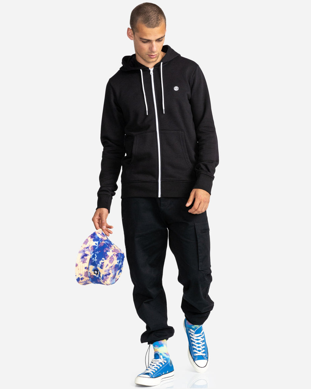 Element | Element Cornell Classic Zip Hooded Flint Black  | Men, Ropa, Sudaderas, Sudaderas con cremallera | 