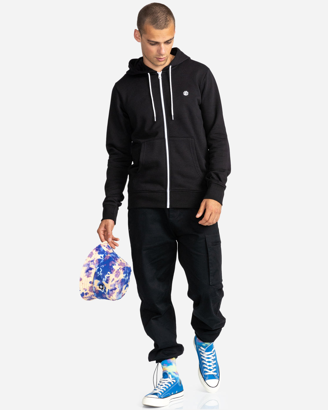 Element | Element Cornell Classic Zip Hooded Flint Black  | Men, Ropa, Sudaderas, Sudaderas con cremallera | 