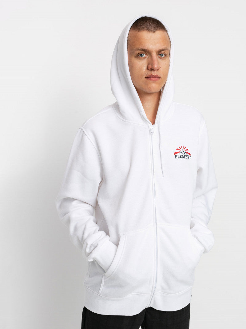 Element | Element Medwell Zip Hooded Optic White  | Men, Ropa, Sudaderas, Sudaderas con cremallera, Unisex | 