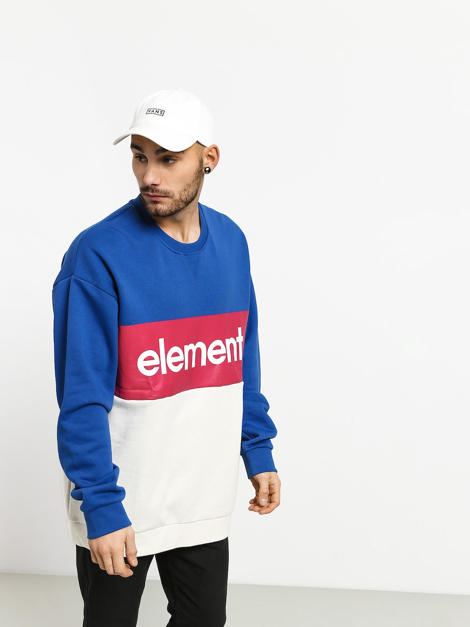 Element | Element Primo Division Crew Nautical Blue  | Men, Ropa, Sudaderas, Sudaderas sin capucha | 
