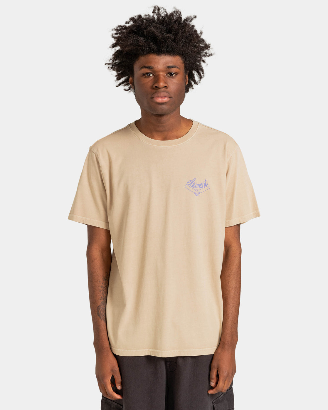Element Skateboards Collab Oxford T-shirt marron clair | Nouveaux produits | Produits les plus récents | Produits les plus vendus | éléments | surfdevils.com