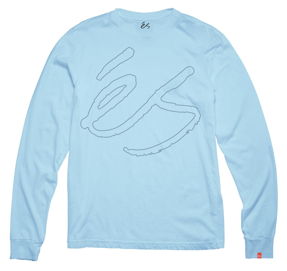 Es footwear | Es Script Ls Tee Light Blue  | Camisetas, Camisetas manga larga, Men, Ropa | 