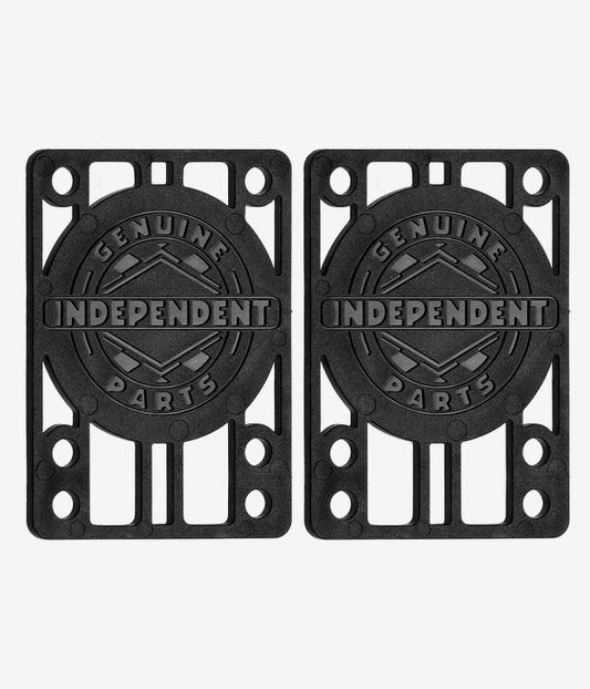 Independent | Independent 1/8" RISER PADS (ALL BLACK) PACK DE 2  | Skate, Skate rinsers, Unisex | 