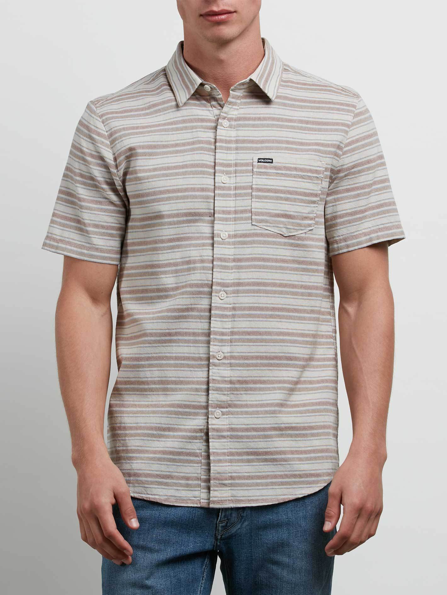 Men's Sable SS Shirt CLY | Camisas de hombre | Camisas manga corta | Volcom Shop | surfdevils.com
