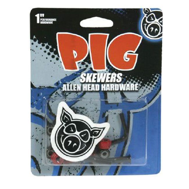 Pig | Pg Red Skewers 1'' Screws  | Skate, Tornillos Skate, Unisex | 