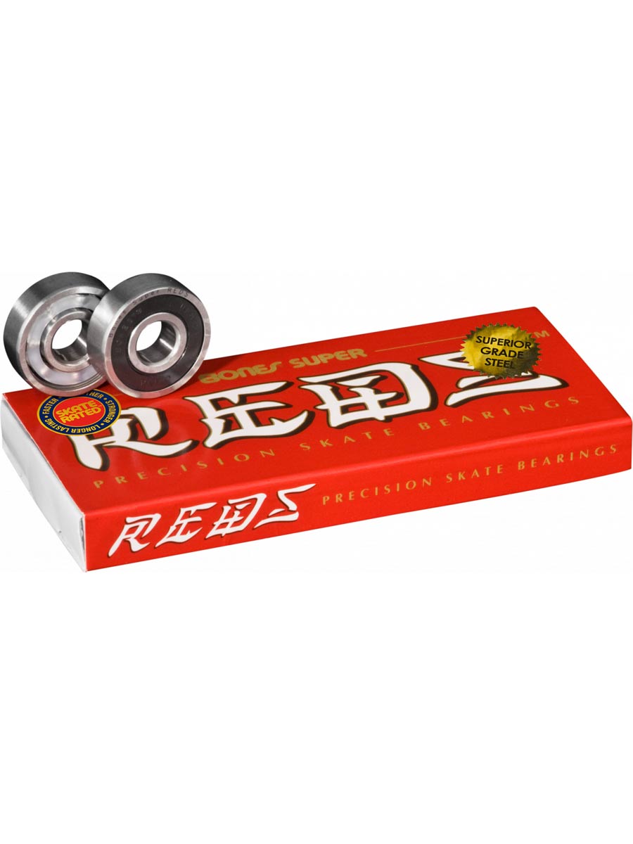 Rodamientos Bones Super Reds Skateboard Bearings 8 Pack