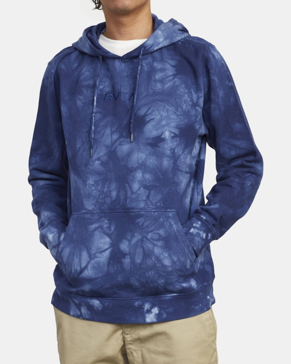 Rvca | Rvca Tonally Tie Dye Hood Blue Tie  | Men, Ropa, Sudaderas, Sudaderas con capucha, Unisex | 