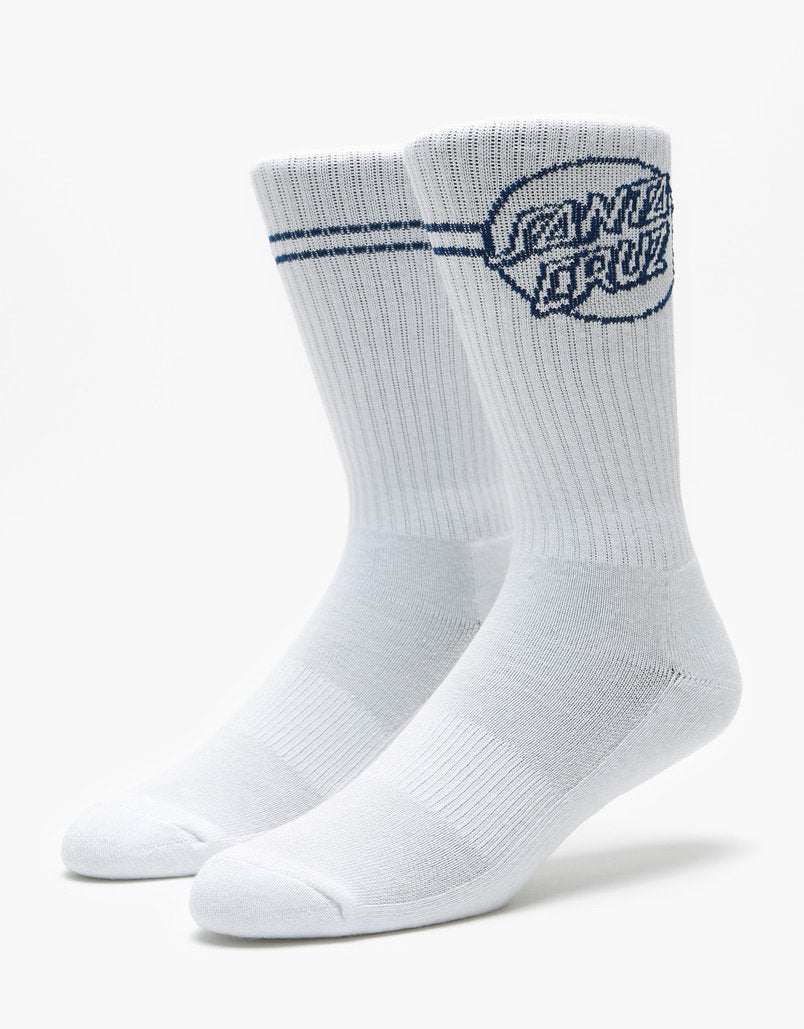 Santa Cruz | Santa Cruz Opus Dot Stripe White/Navy  | Accesorios, Calcetines, Unisex | 