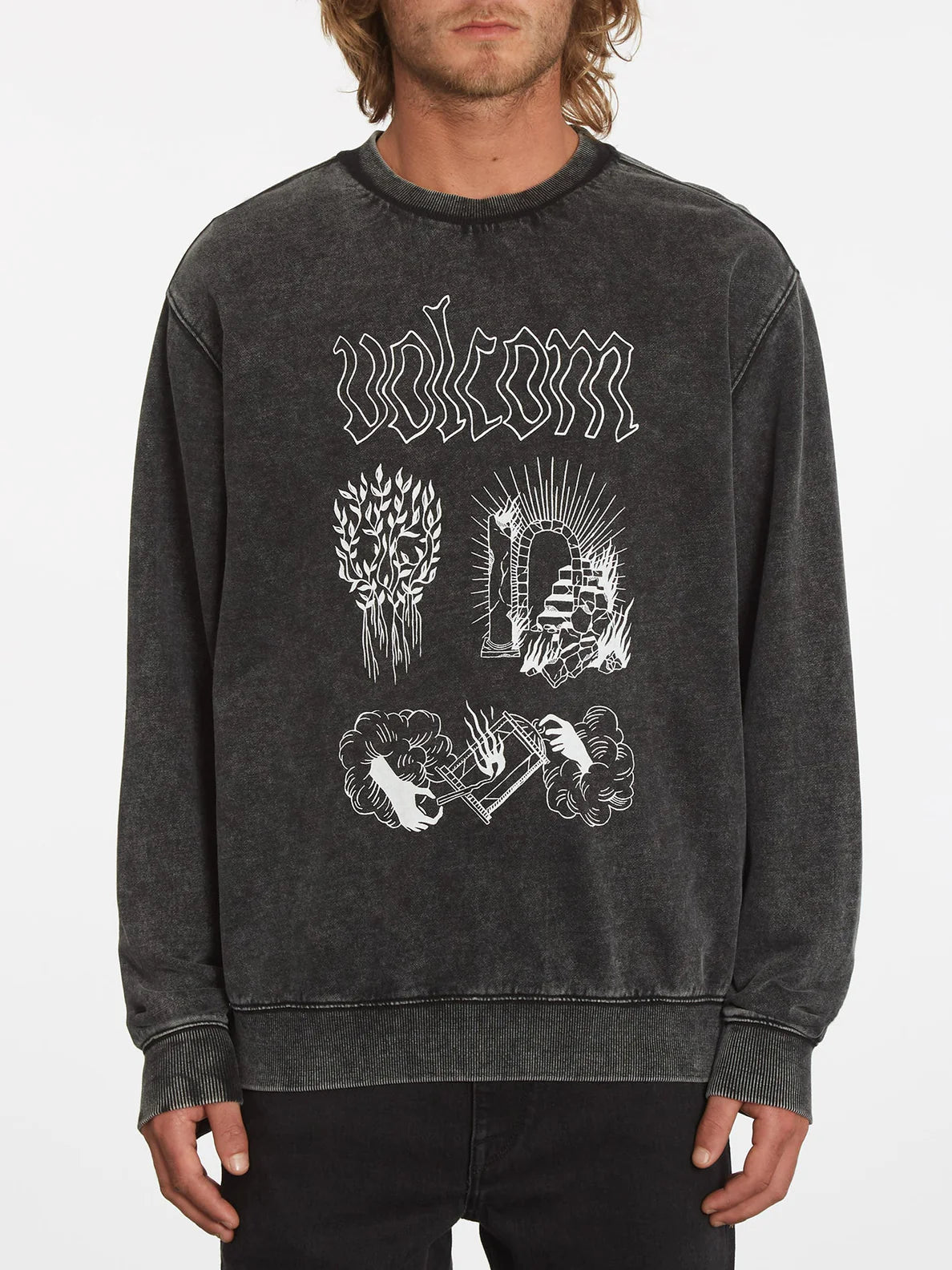 Sudadera Volcom Vaderetro Crew Black