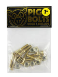 Tornillos de Skate Pig Bolts Gold Phillips 1"