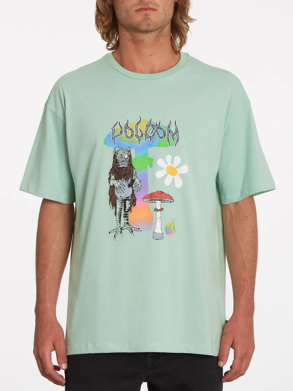 Camiseta Volcom Chrissie Abbott x French Lichen Green | Camisetas de hombre | Camisetas manga corta de hombre | LO MÁS NUEVO | Volcom Shop | surfdevils.com