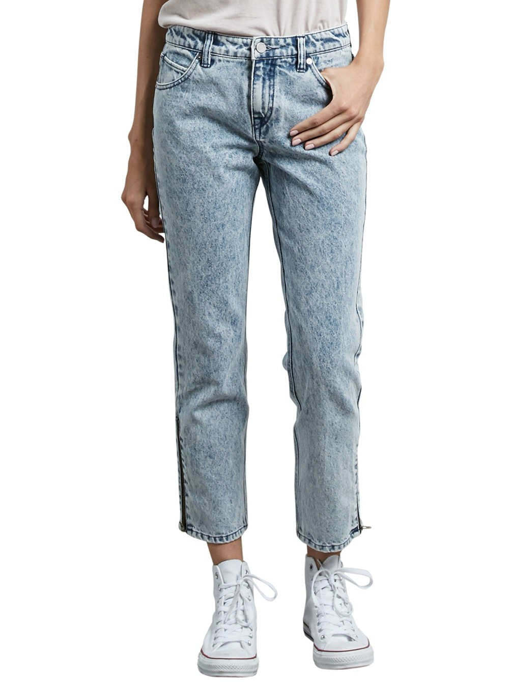 Volcom | Volcom 1991 Straight Ankle Cloud Blue  | Pantalones, Ropa, Tejanos, Women | 