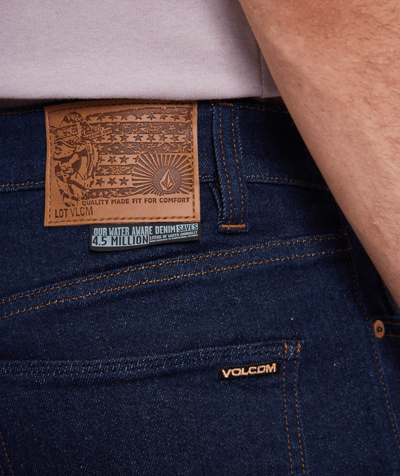 Volcom | Volcom 2 X Vorta Tapered Denim Distilled Rinse  | Men, Pantalones, Ropa, Tejanos, Unisex | 