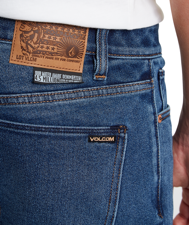 Volcom | Volcom 2 X Vorta Tapered Denim Easy Blue  | Men, Pantalones, Ropa, Tejanos, Unisex, Volcom Stone Made | 