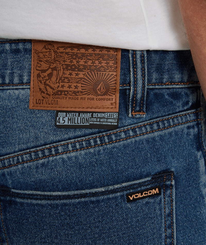 Volcom | Volcom 2x4 Denim Middle Broken Blue  | Men, Pantalones, Ropa, Tejanos | 