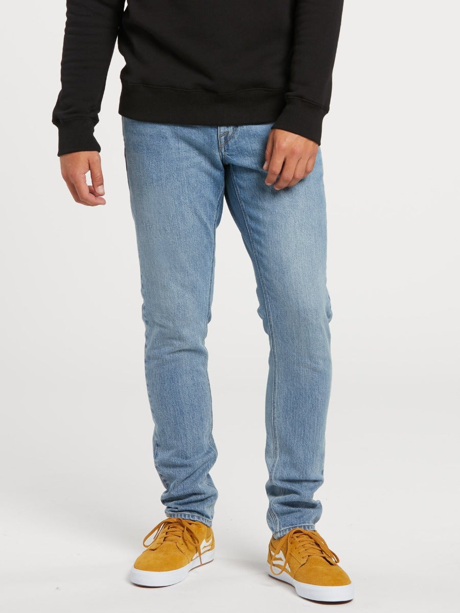 Volcom | Volcom 2x4 Tapered Denim Vintage Marboled Indigo  | Men, Pantalones, Ropa, Tejanos, Unisex | 