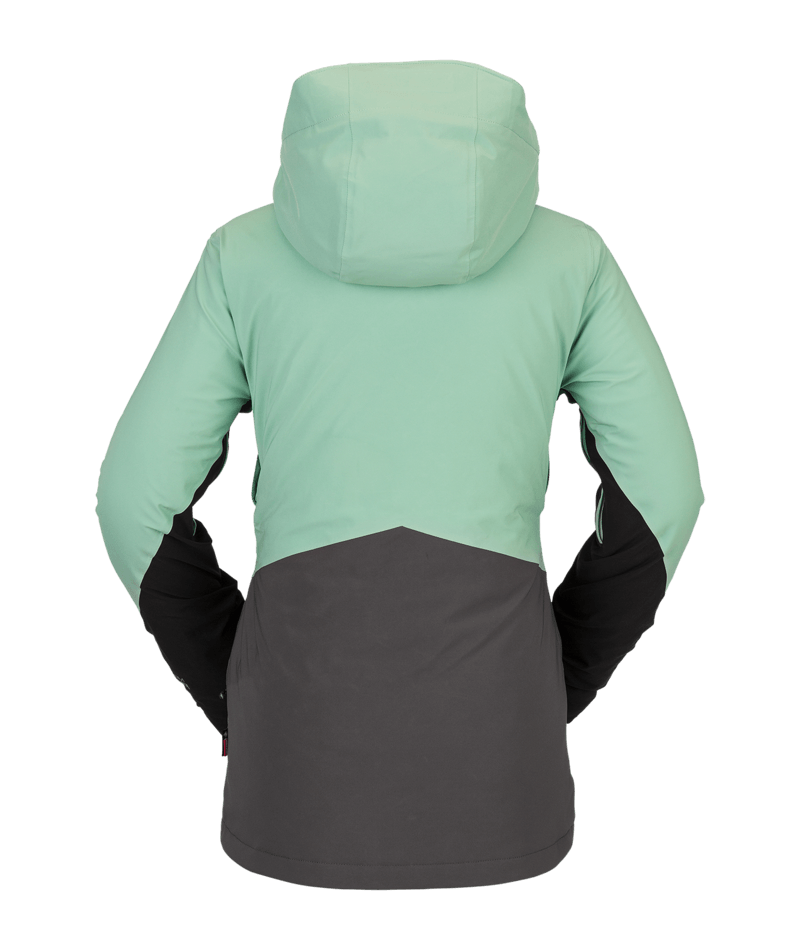 Volcom | Volcom 3d Stretch Gore Jacket Green  | Chaquetas Nieve Mujer, Gore-tex, Insulated Technical, Pass Pocket, Primaloft, Recco, Snowboard, Unisex, Women, Ykk Aquaguard, Zip-tech | 
