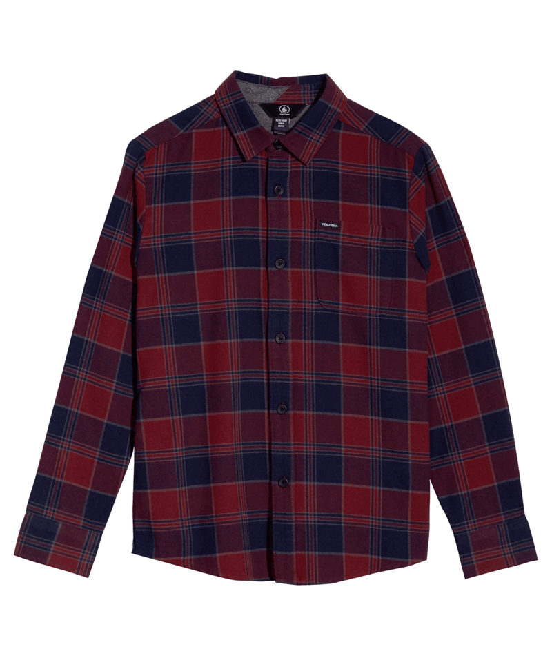 Camisa de Niño Volcom Caden L/s Crimson | CAMISAS QUE NOS GUSTAN | Volcom Shop | surfdevils.com