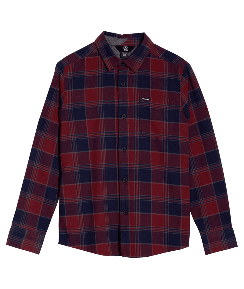 Volcom | Volcom Caden L/s Crimson  | Boys, Camisas, Camisas manga larga, Ropa | 