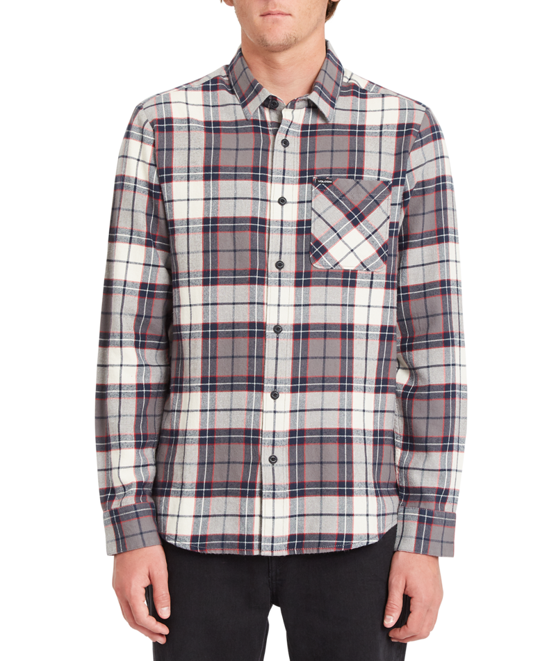 Volcom | Volcom Caden Plaid Ls Bleached Sand  | Camisas, Camisas manga larga, Men, Ropa, Unisex | 