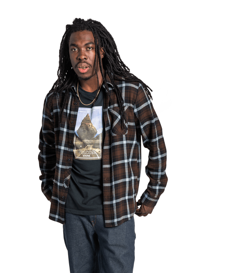 Volcom | Volcom Caden Plaid Ls Wren  | Camisas, Camisas manga larga, Men, Ropa, Unisex | 