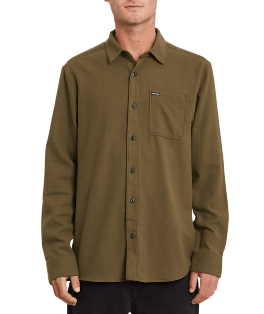 Volcom | Volcom Caden Solid L/s Wren  | Camisas, Camisas manga larga, Men, Ropa, Unisex | 