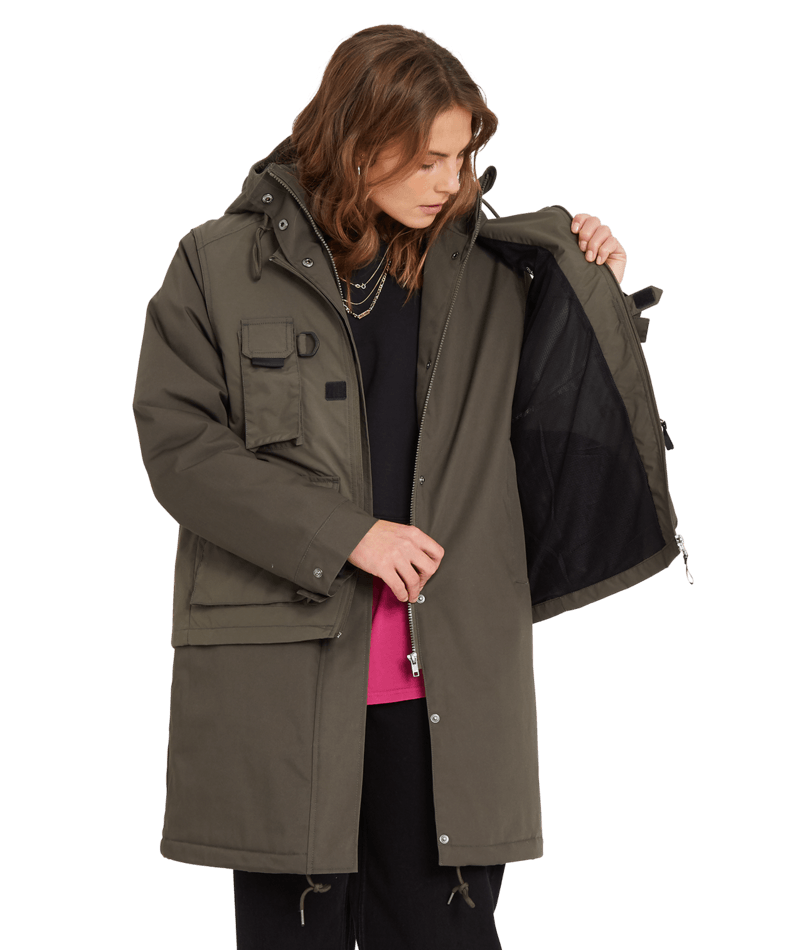 Volcom | Volcom Cimandy 5k 3in1 Parka Army Green Combo  | Chaquetas Calle, Chaquetas Heavy, Ropa, Unisex, Women | 