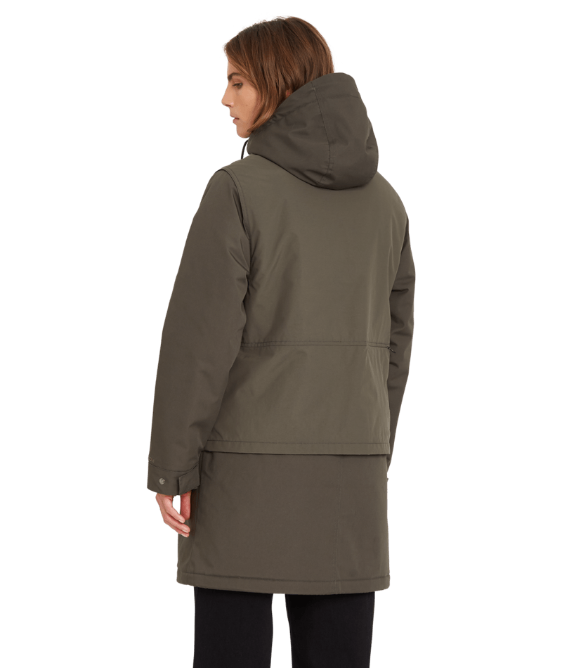 Volcom Cimandy 5k 3in1 Parka Army Green Combo | surfdevils.com