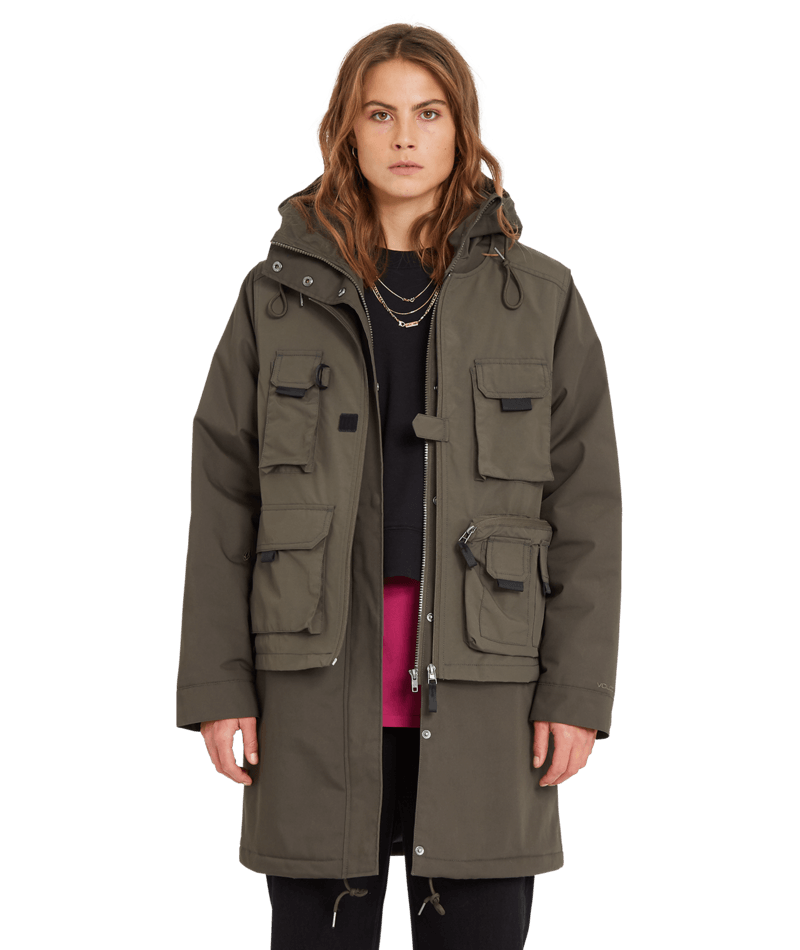 Volcom | Volcom Cimandy 5k 3in1 Parka Army Green Combo  | Chaquetas Calle, Chaquetas Heavy, Ropa, Unisex, Women | 