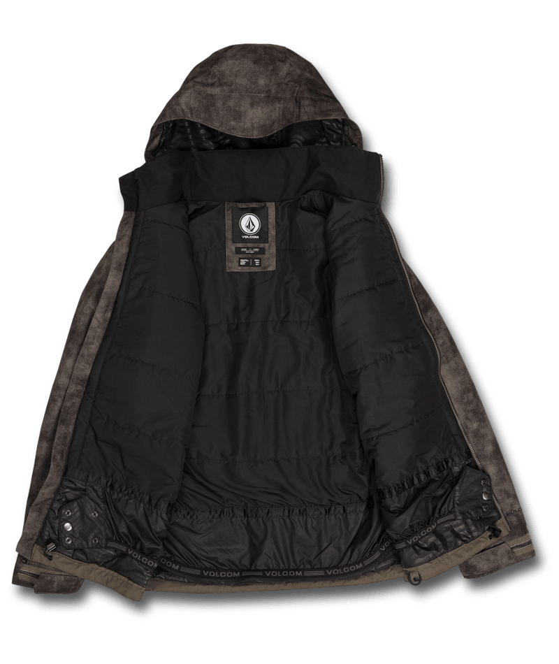 Volcom | Volcom Deadly Stones Ins Jacket Dark Teak  | Chaquetas Nieve Hombre, Insulated Technical, Men, Pass Pocket, Snowboard, Zip-tech | 