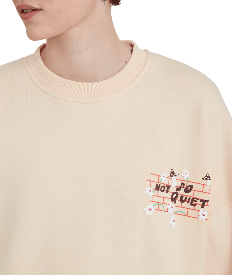 Volcom | Volcom Egle Zvirblyte Fa Crew Light Pink  | Ropa, Sudaderas, Sudaderas sin capucha, Women | 