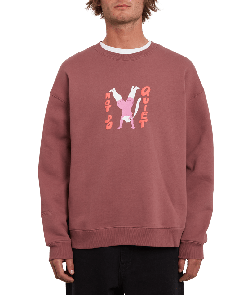 Volcom | Volcom Egle Zvirblyte Fa Crew Rose Brown  | Men, Ropa, Sudaderas, Sudaderas sin capucha | 