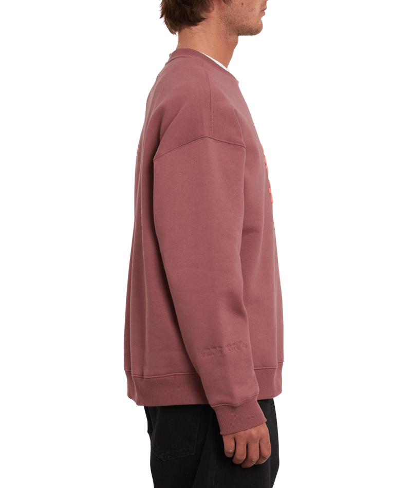 Volcom | Volcom Egle Zvirblyte Fa Crew Rose Brown  | Men, Ropa, Sudaderas, Sudaderas sin capucha | 