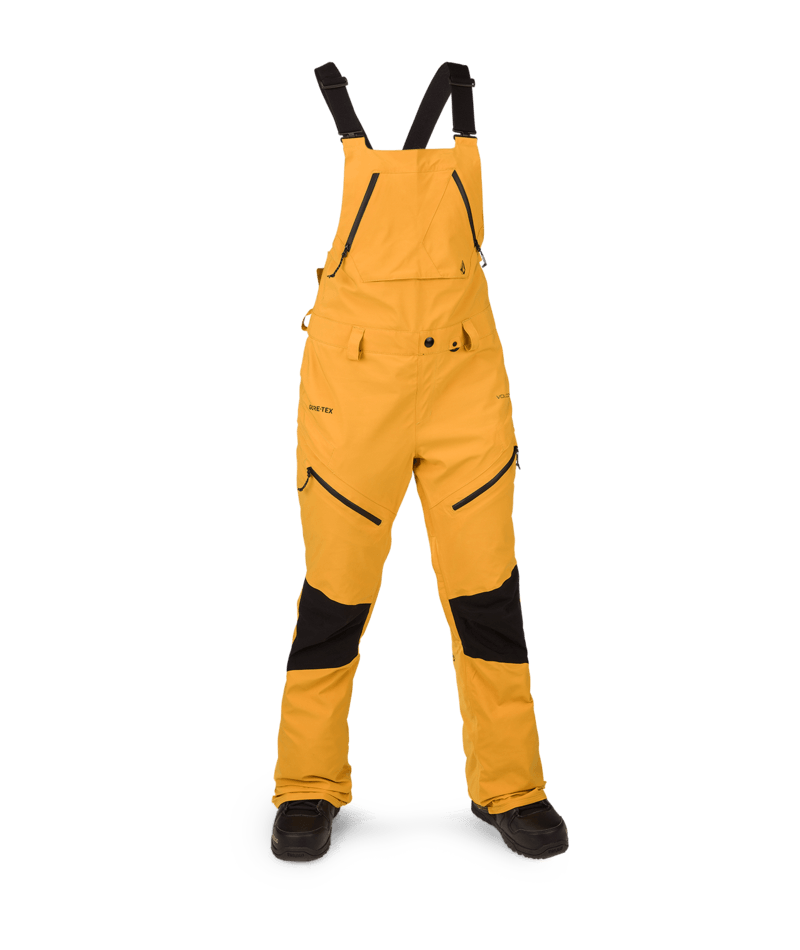 Volcom | Volcom Elm Stretch Gore Bib Overall Resin Gold  | Gore-tex, Pantalones, Pantalones Nieve Mujer, Recco, Shell Technical, Snowboard, Unisex, Women, Ykk Aquaguard | 
