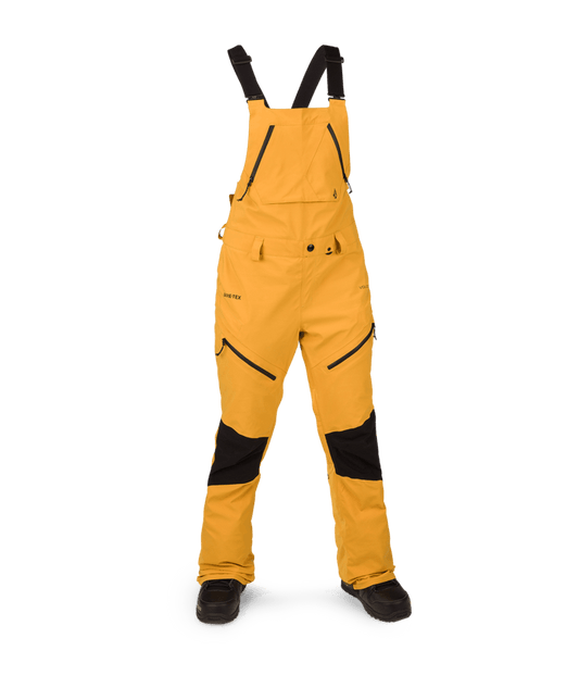 Volcom | Volcom Elm Stretch Gore Bib Overall Resin Gold  | Gore-tex, Pantalones, Pantalones Nieve Mujer, Recco, Shell Technical, Snowboard, Unisex, Women, Ykk Aquaguard | 