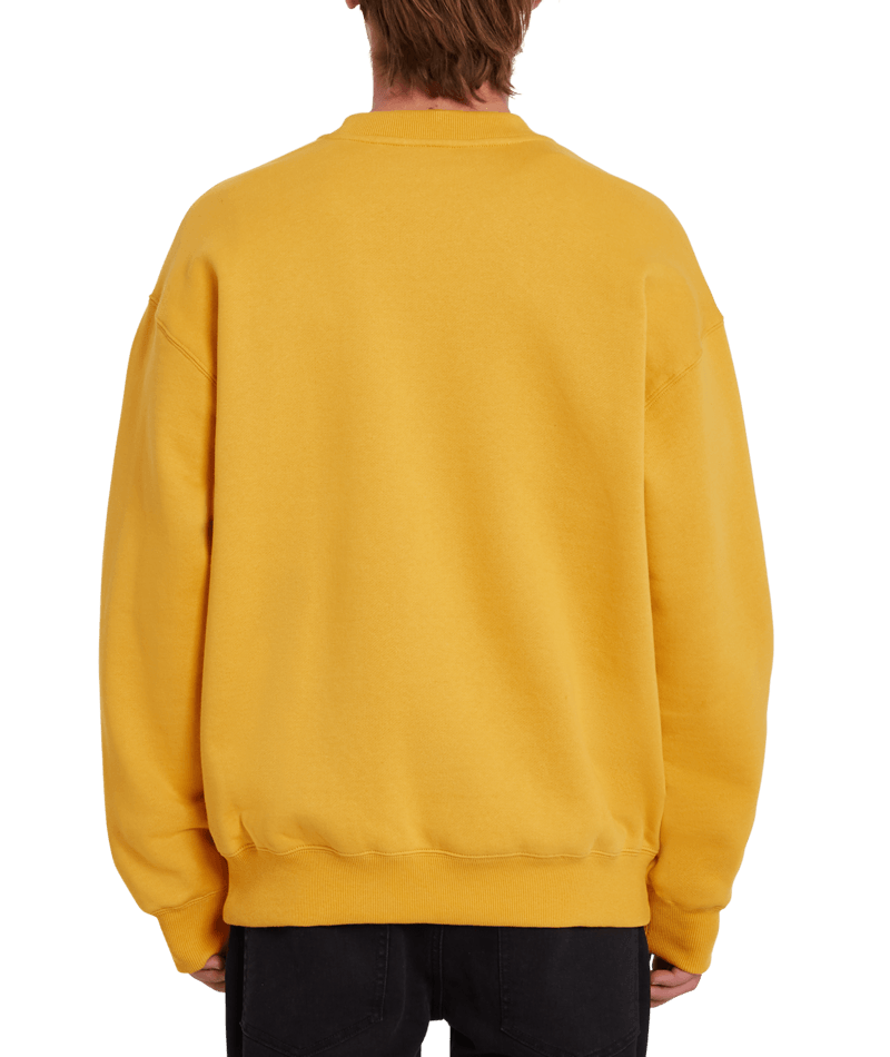Volcom | Volcom Erith Crew Fleece Vintage Gold  | Men, Ropa, Sudaderas, Sudaderas sin capucha, Unisex | 