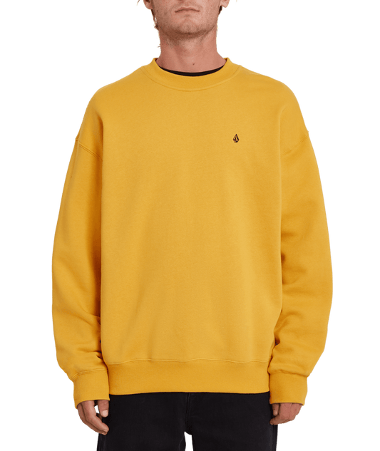 New products | Volcom | Volcom Erith Crew Fleece Vintage Gold  | Men, Ropa, Sudaderas, Sudaderas sin capucha, Unisex | 