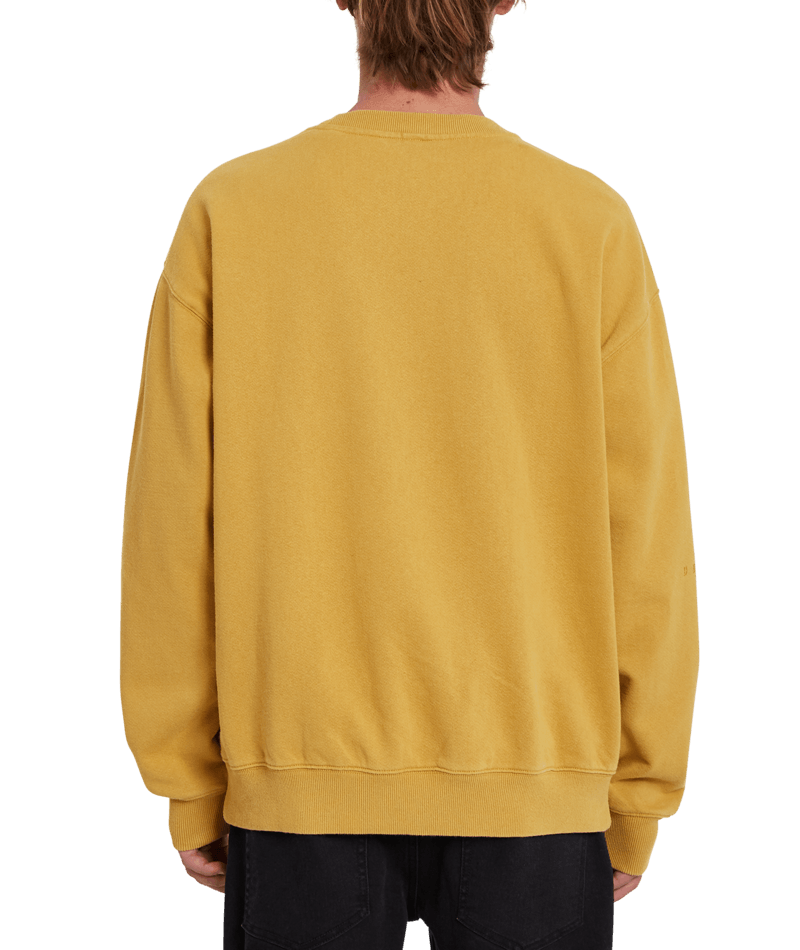 Volcom | Volcom Fa Animoscillator Crew Mustard Gold  | Men, Ropa, Sudaderas, Sudaderas sin capucha | 