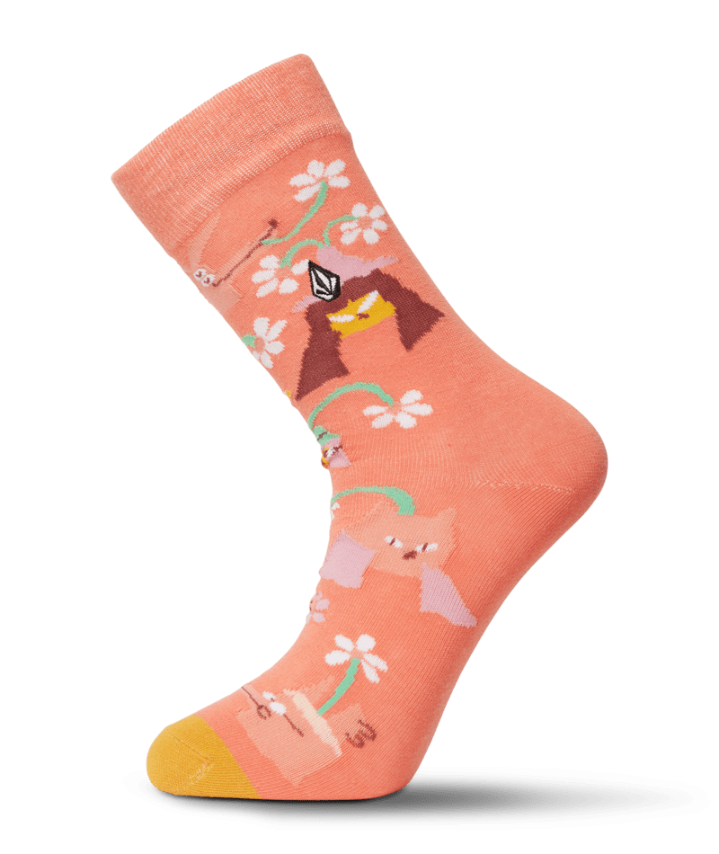 Volcom | Volcom Fa Egle Zvirblt Sock Living Coral  | Accesorios, Calcetines, Men, Unisex | 