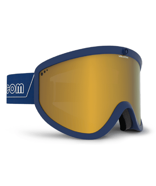 Volcom | Volcom Footprints Dark Blue/white Gold Chrome  | Goggles, Snowboard, Unisex | 