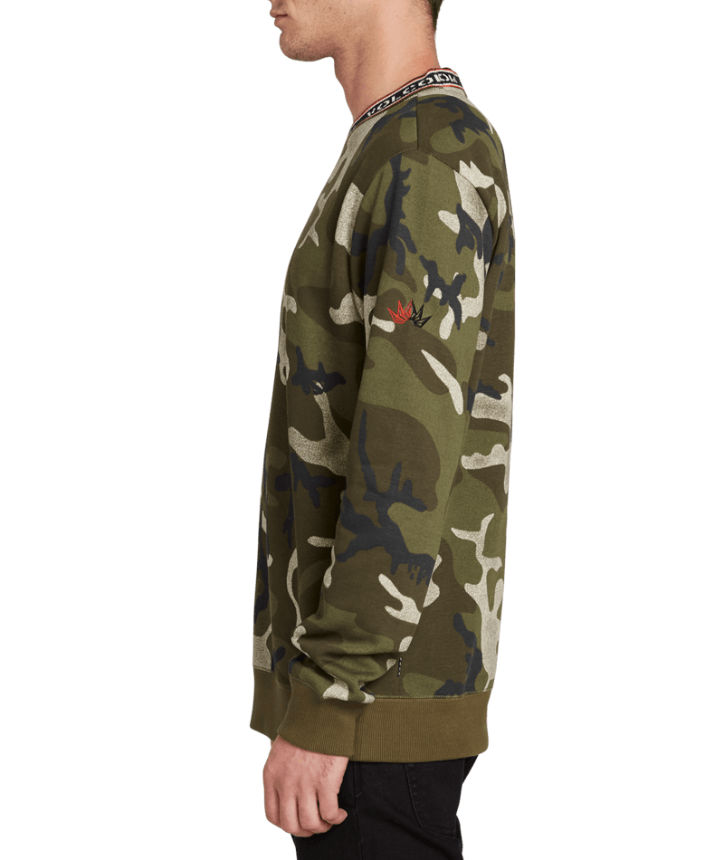 Volcom | Volcom Forward To Past Crew Camouflage  | Men, Ropa, Sudaderas, Sudaderas sin capucha | 