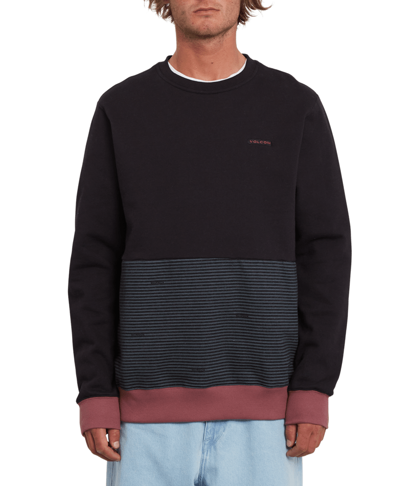 Volcom | Volcom Forzee Crew Black  | Men, Ropa, Sudaderas, Sudaderas sin capucha, Unisex | 