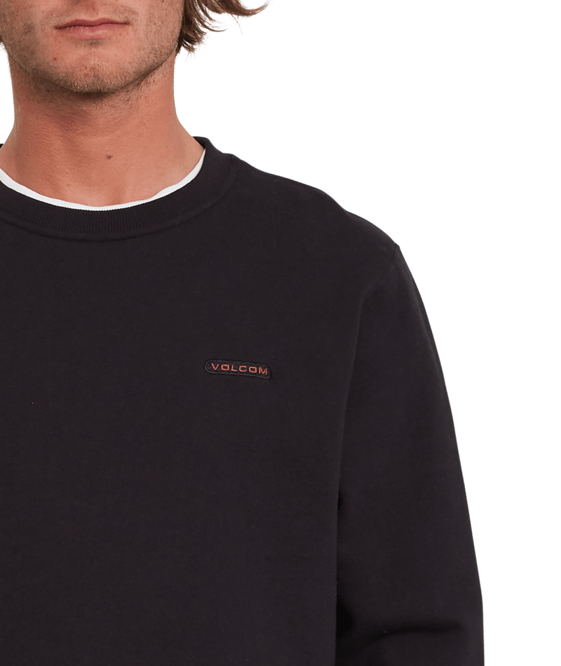 Volcom | Volcom Forzee Crew Black  | Men, Ropa, Sudaderas, Sudaderas sin capucha, Unisex | 