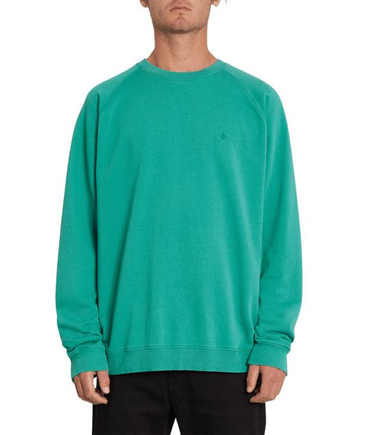 produits les plus vendus | Volcom | Volcom Freeleven Crew Fleece Synergy Green  | Men, Ropa, Sudaderas, Sudaderas sin capucha, Unisex | 